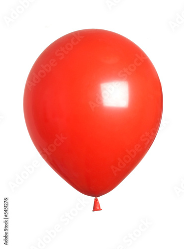 red ballon over white