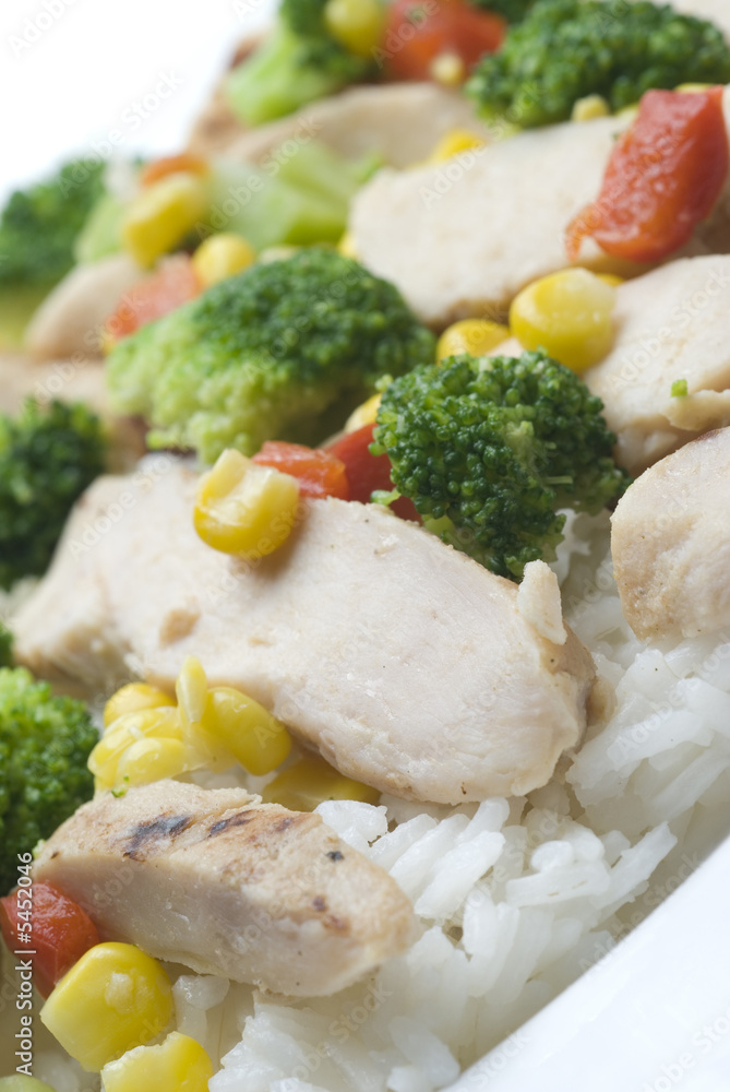 grilled chicken breast white meat filet with vegetables and rice grilled chicken breast white meat filet with vegetables and rice