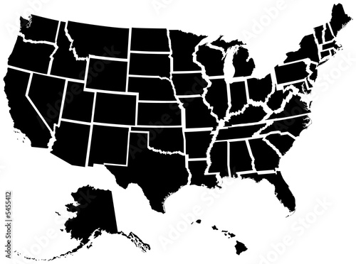 Detailed illustration of all fifty states