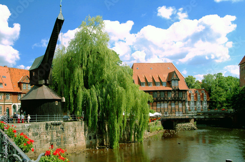 alterhafen und kran lüneburg photo