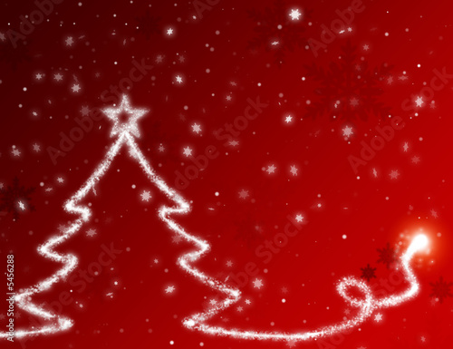 Shining Red Tree