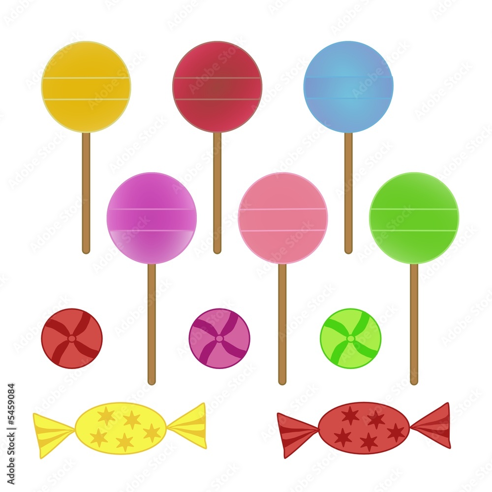 Lollipops and candies Lollipops and candies