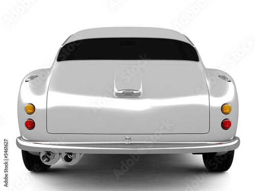 Silvery Classical Sports Car