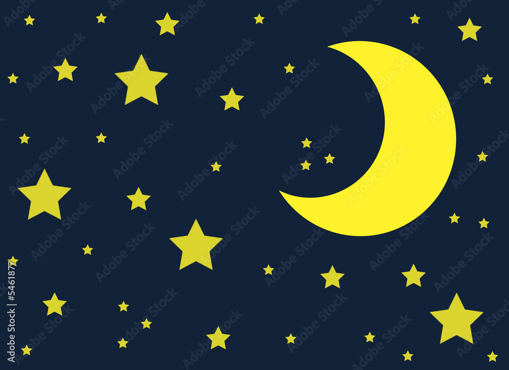 Naklejka premium mond und sterne