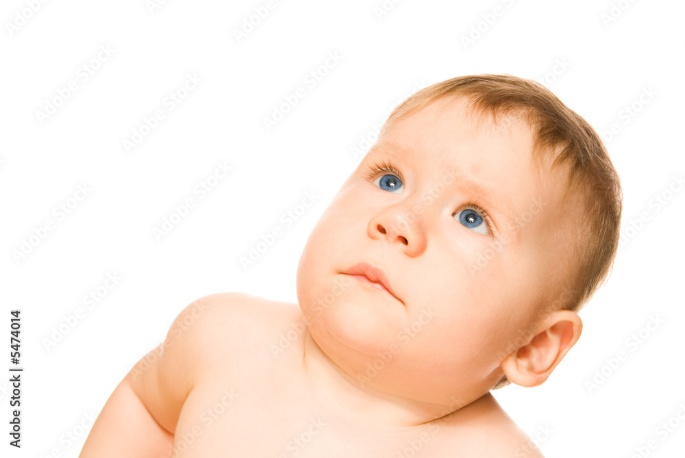 Adorable baby isolated on white background Adorable baby isolated on white background