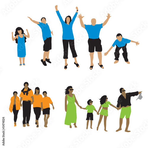 Peoples silhouette: 3 family