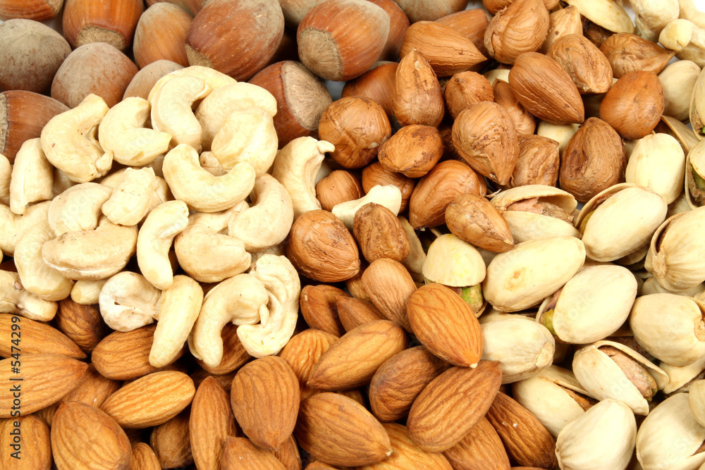 Mixture of nuts and almonds. Christmas cuisine. Mixture of nuts and almonds. Christmas cuisine.