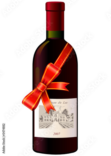 Bouteille de vin en cadeau
