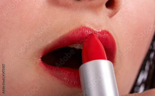 red lipstick