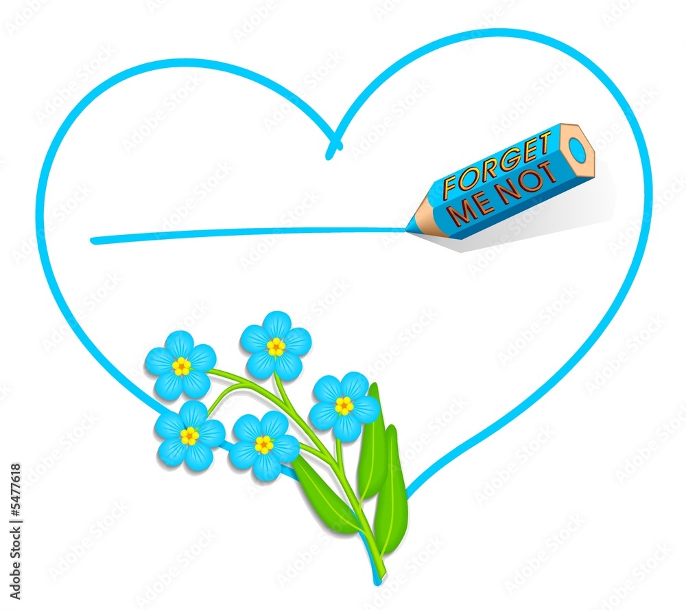Forget-me-not Flowers love note