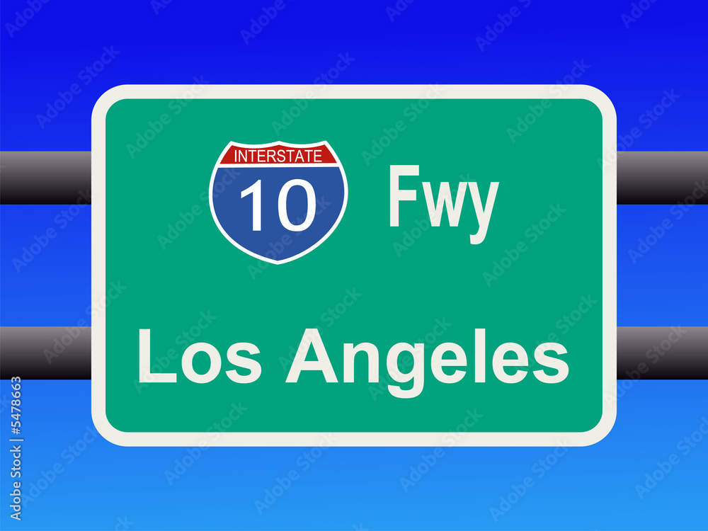 Fototapeta premium freeway to Los Angeles sign