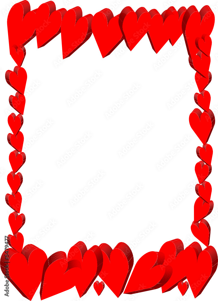 Obraz premium papier, cadre, fond,coeur