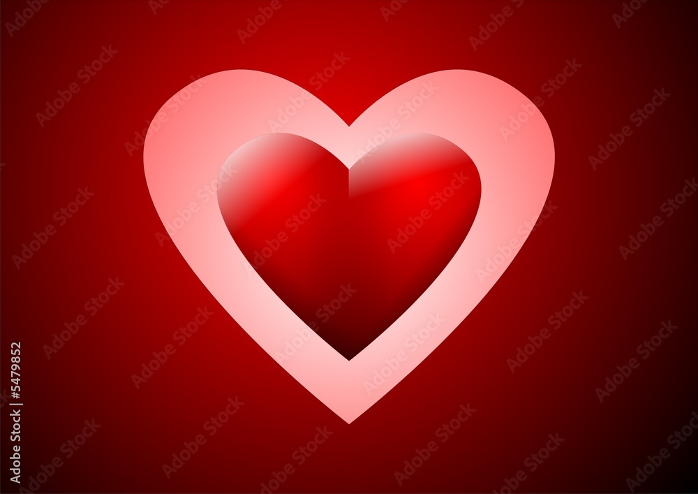red heart on red background red heart on red background