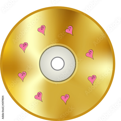 cd rom, dvd coeur,