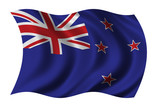 Flag of New Zealand (4:3 ratio) waving in the wind