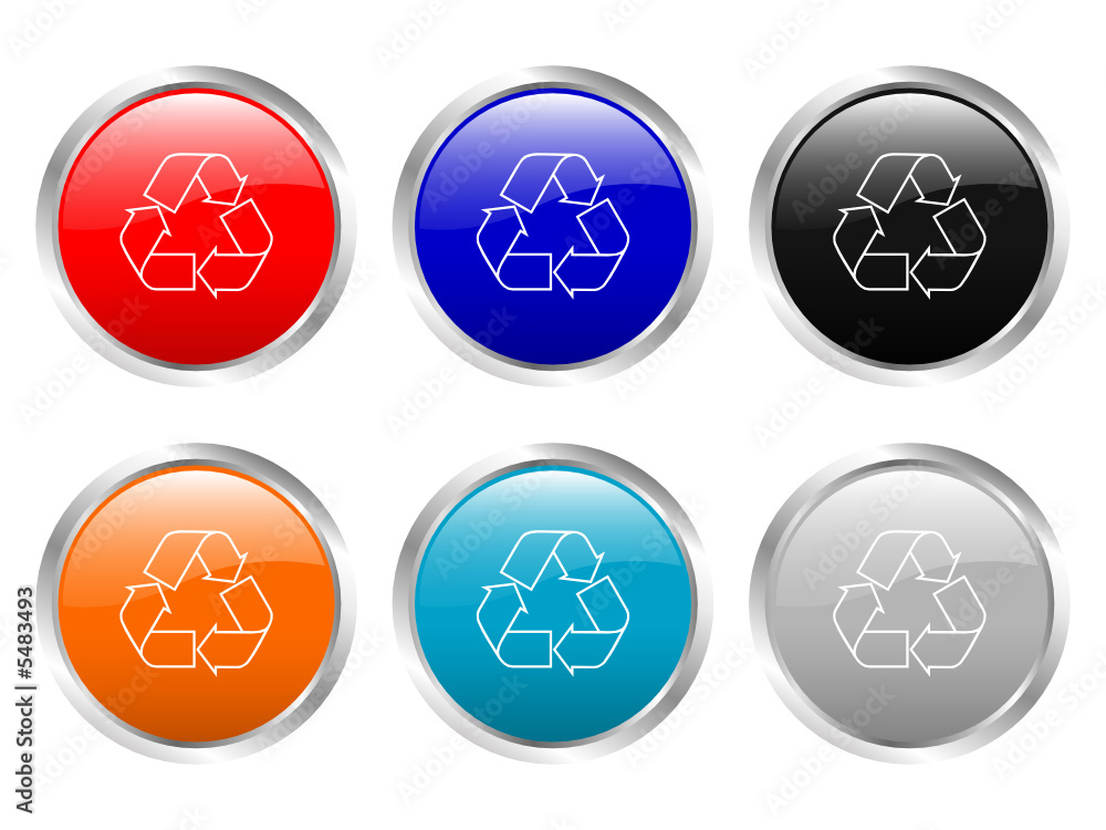 glossy buttons recycle