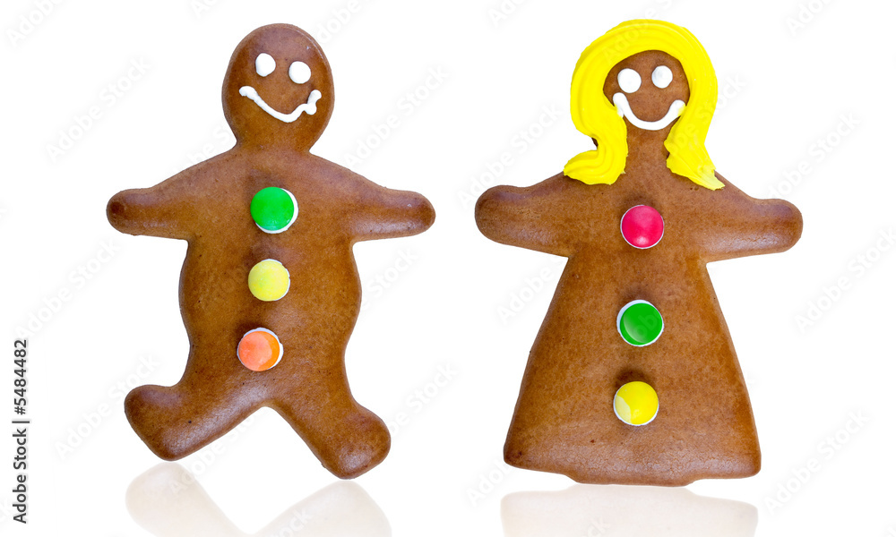 Gingerbread boy and girl
