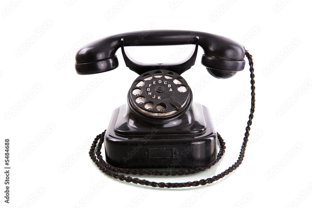 Retro phone isolated on white Retro phone isolated on white