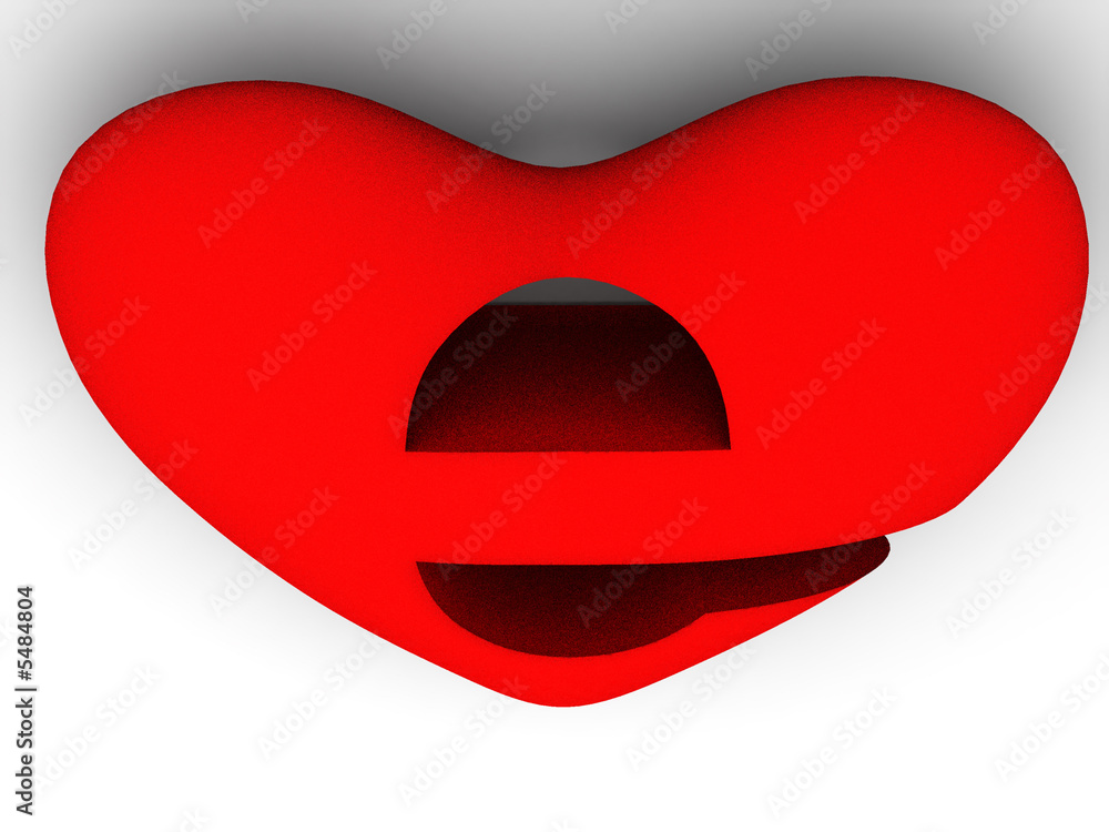Symbol of internet as heart Symbol of internet as heart
