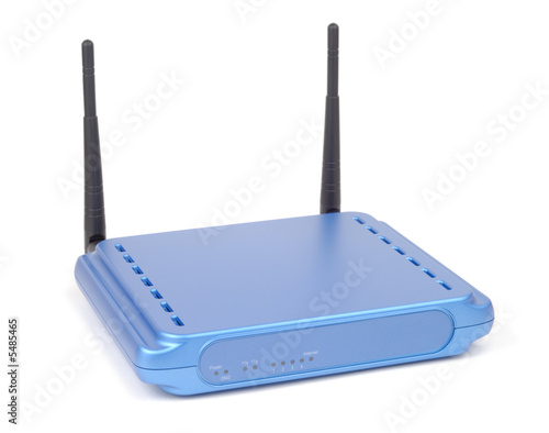 Wireless access point isolated over white background photo