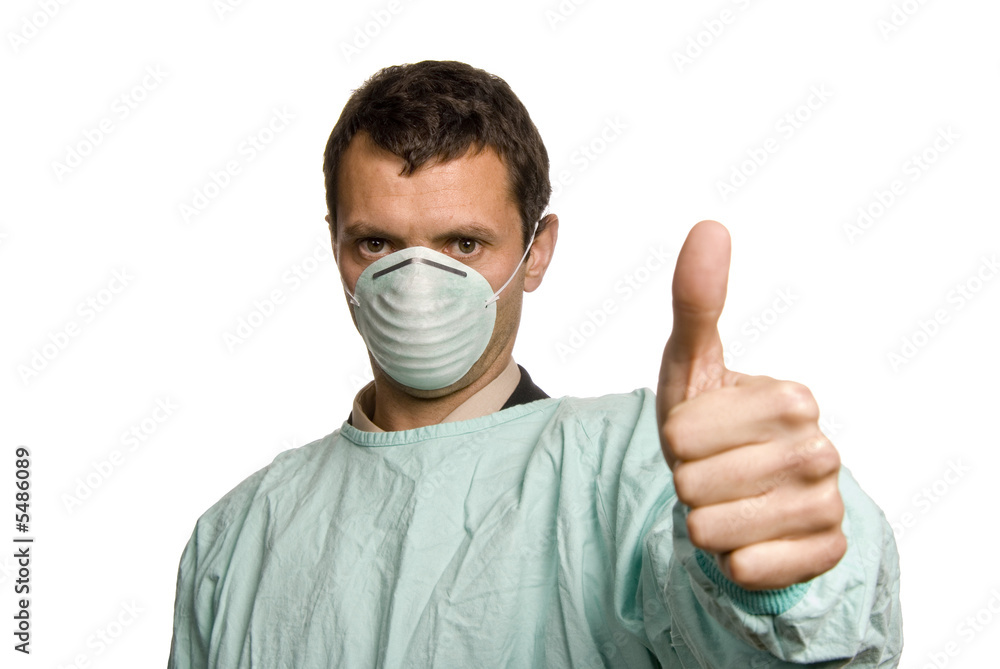 young male nurse, isolated on white background young male nurse, isolated on white background