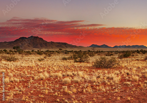 Colorful sunset in Kalahari Desert, Namibia © Dmitry Pichugin