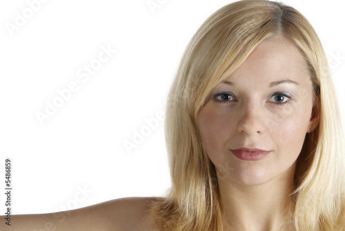 portrait of a pretty young woman with blond hair