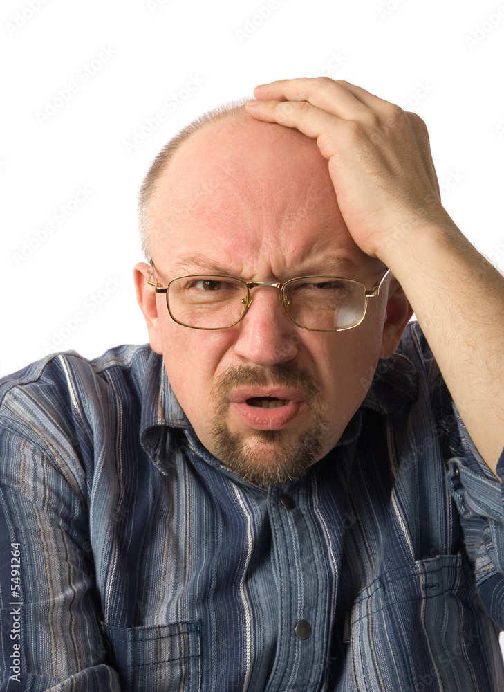 Disappointment. It is isolated on a white background. Disappointment. It is isolated on a white background.