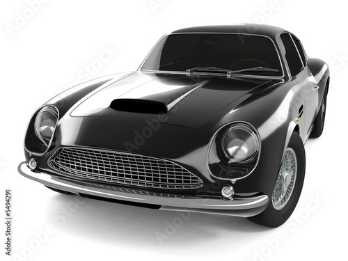 Black Classical Sports Car