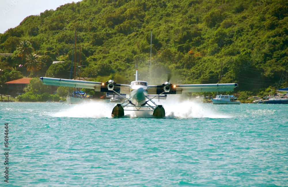 Fototapeta premium Seaplane landing
