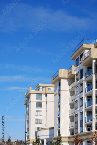 Section of apartment building