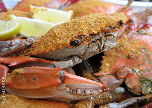 boiled blue-tip crab