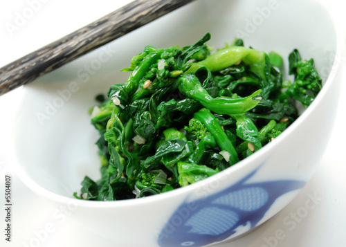 a korean side dish (banchan) of rapeseed flower