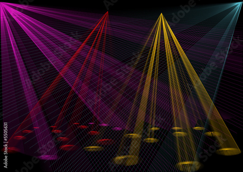 Disco lights, vector illustration