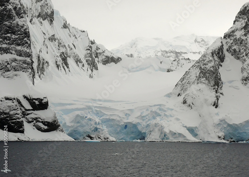 mountains and glaciers in antarctica.