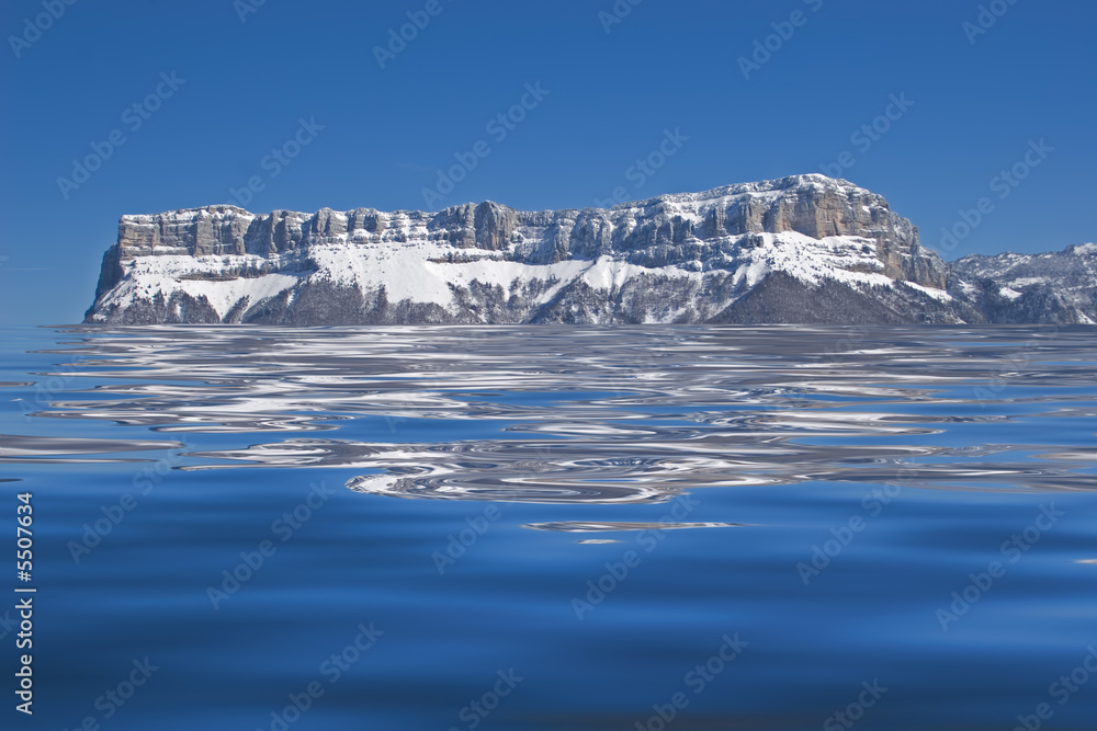 Landscape of mountain snow-covered in the brown Landscape of mountain snow-covered in the brown
