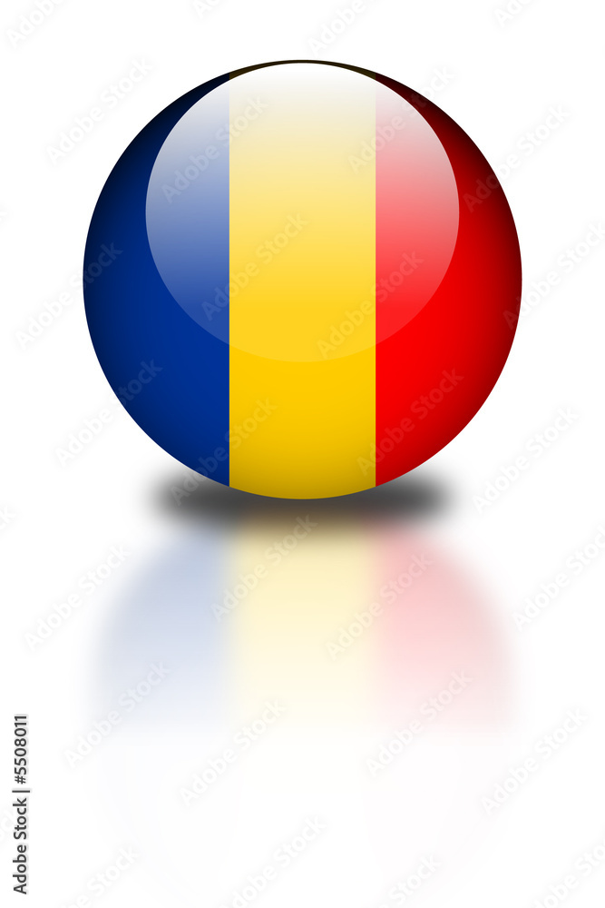 Fototapeta premium Aqua Flag - Tchad