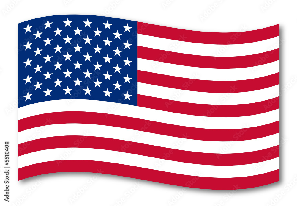 Fototapeta premium usa fahne schatten