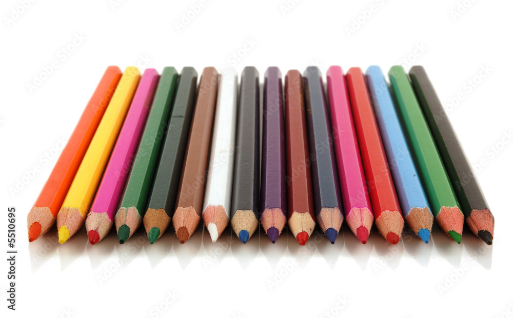 crayons isolated on white background crayons isolated on white background