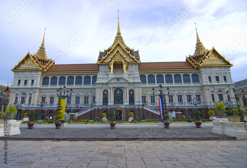 Sunset at the Royal Palace in Bangkok photo