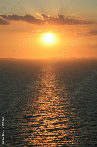 sunset over the sea