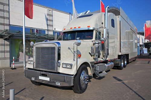 The white truck with Clipping Path.