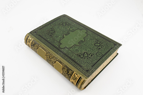 old rare book isolated on white
