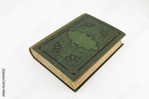 old rare book isolated on white