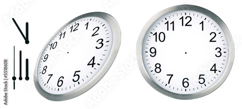 Clock isolated on a white background