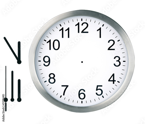 Clock isolated on a white background