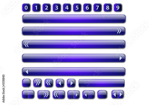 boutons et barres bleus