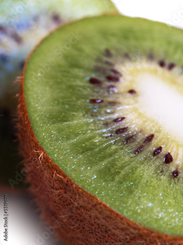 Macro close-up kiwi green sweet juicy fruit