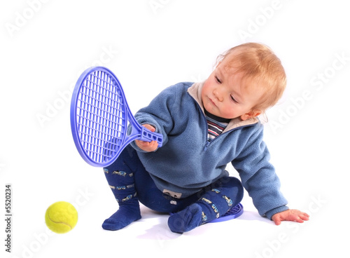 First lesson of tennis