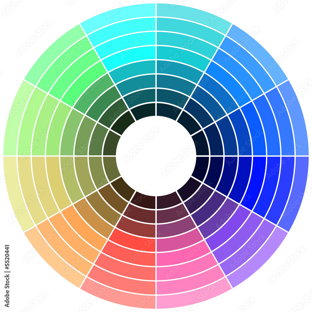 Obraz premium nuancier pastel sur fond blanc